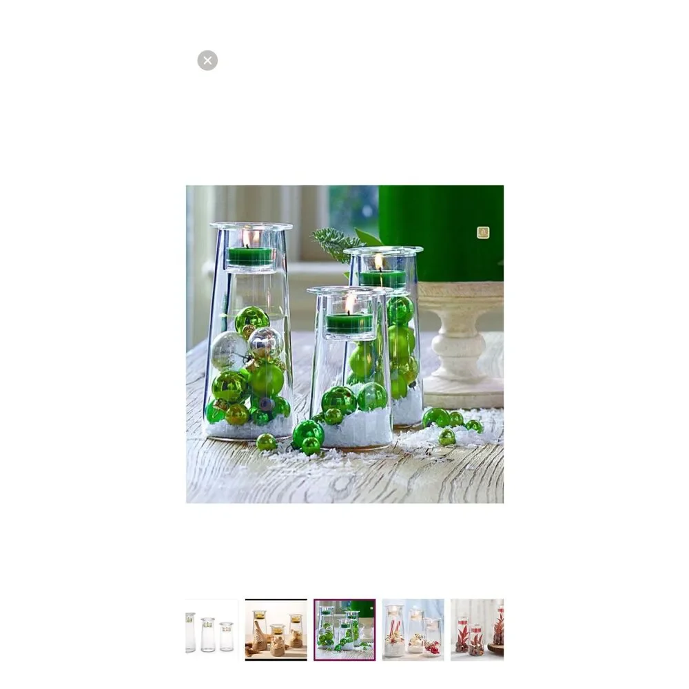 Party Lite Symmetry Trio Clear Glass Candle Holders Used in Box Opened Retired - Picture 12 of 13